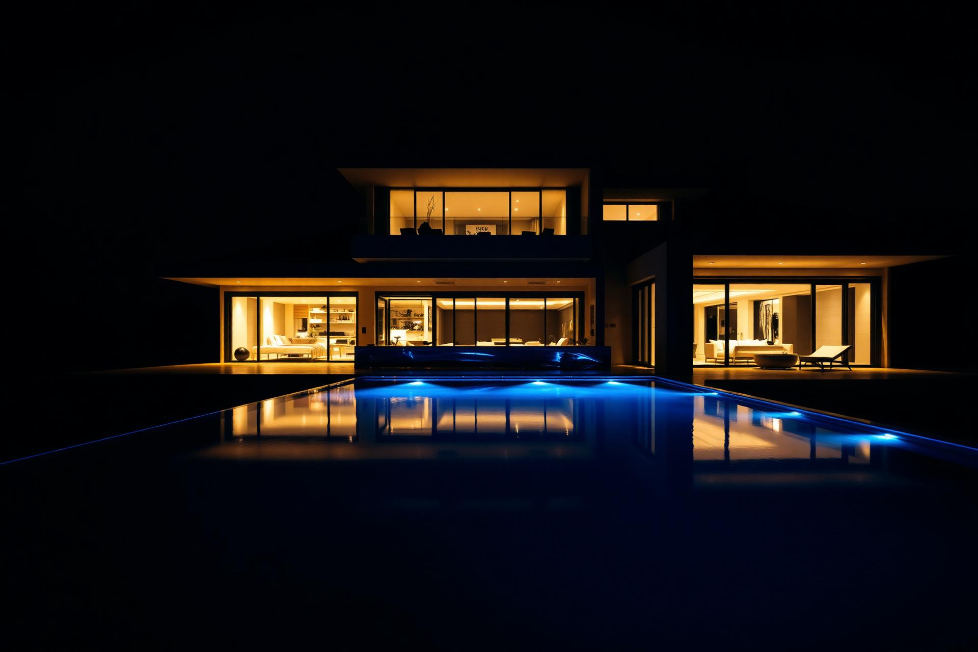 Luxury smart villa with integrated technology
